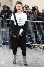 KRISTINA BAZAN at Christian Dior Fashion Show in Paris 01/23/2017