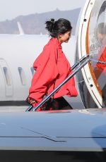 KYLIE JENNER Boarding a Private Jet in Los Angeles 01/26/2017