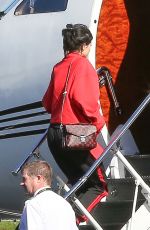 KYLIE JENNER Boarding a Private Jet in Los Angeles 01/26/2017