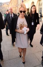 KYLIE MINOGUE Arrives at Schiapparelli Fashion Show in Paris 01/23/2017
