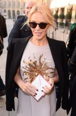 KYLIE MINOGUE Arrives at Schiapparelli Fashion Show in Paris 01/23/2017