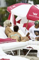 LARSA PIPPEN in Bikini on the Beach in Miami 01/06/2017