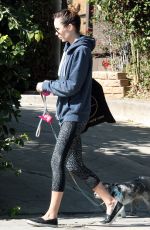 LAURA VANDERVOORT in Leggings Walks Her Dog Out in West Hollywood 01/26/2017