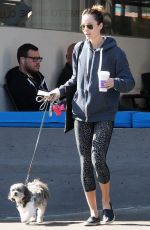 LAURA VANDERVOORT in Leggings Walks Her Dog Out in West Hollywood 01/26/2017