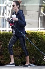 LAURA VANDERVOORT in Leggings Walks Her Dog Out in West Hollywood 01/26/2017