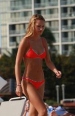 LAUREN ASHLEY in Bikini on the Beach in Miami 01/30/2017