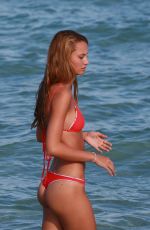 LAUREN ASHLEY in Bikini on the Beach in Miami 01/30/2017