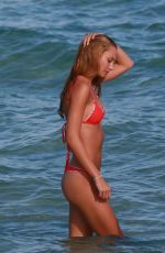 LAUREN ASHLEY in Bikini on the Beach in Miami 01/30/2017