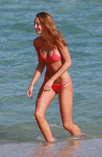 LAUREN ASHLEY in Bikini on the Beach in Miami 01/30/2017