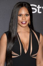 LAVERNE COX at Warner Bros. Pictures & Instyle’s 18th Annual Golden Globes Party in Beverly Hills 01/08/2017