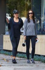LEA MICHELE and CARA SANTANA Out in West Hollywood 01/07/2017