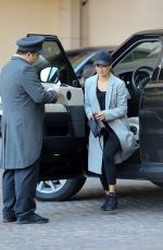LEA MICHELE Arrives at Montage Hotel in Beverly Hills 01/28/2017