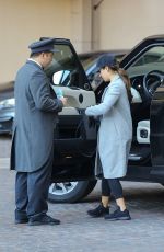 LEA MICHELE Arrives at Montage Hotel in Beverly Hills 01/28/2017