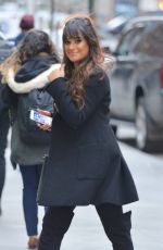 LEA MICHELE Out and About in New York 01/26/2017