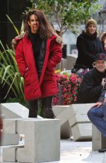 LESLEY-ANN BRANDT on the Set of 