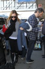 LESLIE MANN at LAX AIrport in Los Angeles 01/19/2017