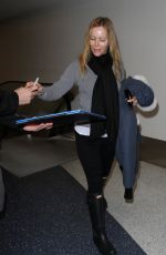 LESLIE MANN at LAX AIrport in Los Angeles 01/19/2017