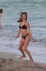 LEXI WOOD in Bikini on the Beach in Miami 12/09/2016