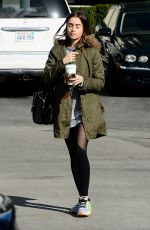 LILY COLLINS Arrives at a Gym in Los Angeles 01/23/2017