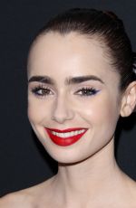 LILY COLLINS at 6th Annual Sean Penn & Friends Haiti Rising Gala in Beverly Hills 01/07/2017