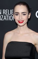 LILY COLLINS at 6th Annual Sean Penn & Friends Haiti Rising Gala in Beverly Hills 01/07/2017