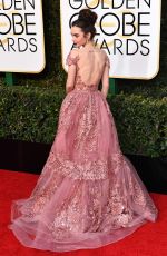 LILY COLLINS at 74th Annual Golden Globe Awards in Beverly Hills 01/08/2017