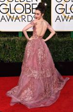LILY COLLINS at 74th Annual Golden Globe Awards in Beverly Hills 01/08/2017