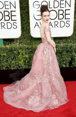LILY COLLINS at 74th Annual Golden Globe Awards in Beverly Hills 01/08/2017