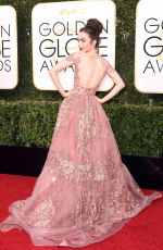 LILY COLLINS at 74th Annual Golden Globe Awards in Beverly Hills 01/08/2017