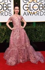 LILY COLLINS at 74th Annual Golden Globe Awards in Beverly Hills 01/08/2017