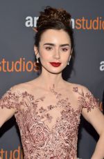 LILY COLLINS at Amazon Studios’ Golden Globes Party in Beverly Hills 01/08/2017