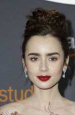 LILY COLLINS at Amazon Studios’ Golden Globes Party in Beverly Hills 01/08/2017