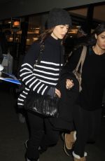 LILY COLLINS at LAX Airport in Los Angeles 01/23/2017