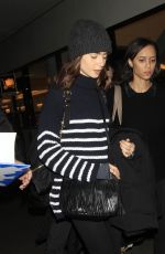 LILY COLLINS at LAX Airport in Los Angeles 01/23/2017