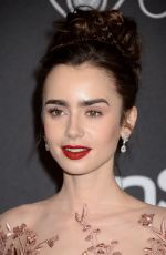 LILY COLLINS at Warner Bros. Pictures & Instyle’s 18th Annual Golden Globes Party in Beverly Hills 01/08/2017
