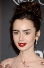 LILY COLLINS at Warner Bros. Pictures & Instyle’s 18th Annual Golden Globes Party in Beverly Hills 01/08/2017