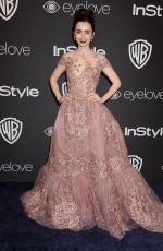 LILY COLLINS at Warner Bros. Pictures & Instyle’s 18th Annual Golden Globes Party in Beverly Hills 01/08/2017