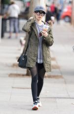 LILY COLLINS Leaves a Gym in Los Angeles 01/03/2017