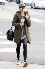 LILY COLLINS Leaves a Gym in Los Angeles 01/03/2017