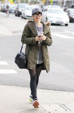 LILY COLLINS Leaves a Gym in Los Angeles 01/03/2017