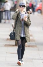 LILY COLLINS Leaves a Gym in Los Angeles 01/03/2017