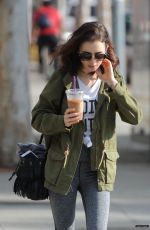 LILY COLLINS Leaves a Gym in Los Angeles 01/16/2017