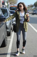 LILY COLLINS Leaves a Gym in Los Angeles 01/16/2017