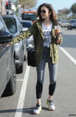 LILY COLLINS Leaves a Gym in Los Angeles 01/16/2017
