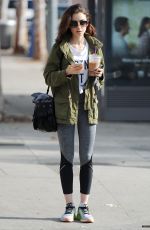 LILY COLLINS Leaves a Gym in Los Angeles 01/16/2017