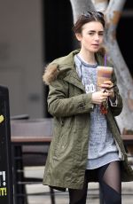 LILY COLLINS Out and About in Los Angeles 01/23/2017