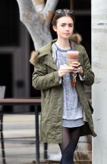 LILY COLLINS Out and About in Los Angeles 01/23/2017