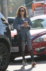 LILY COLLINS Out for Coffee in Los Angeles 01/26/2017