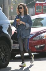 LILY COLLINS Out for Coffee in Los Angeles 01/26/2017