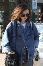 LILY COLLINS Out Shopping in West Hollywood 01/26/2017